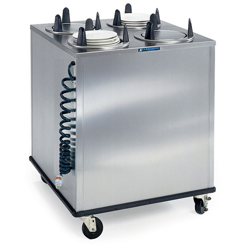 Mobile Heated Enclosed Cabinet Dish Dispenser Stack Round Plate Product Photo